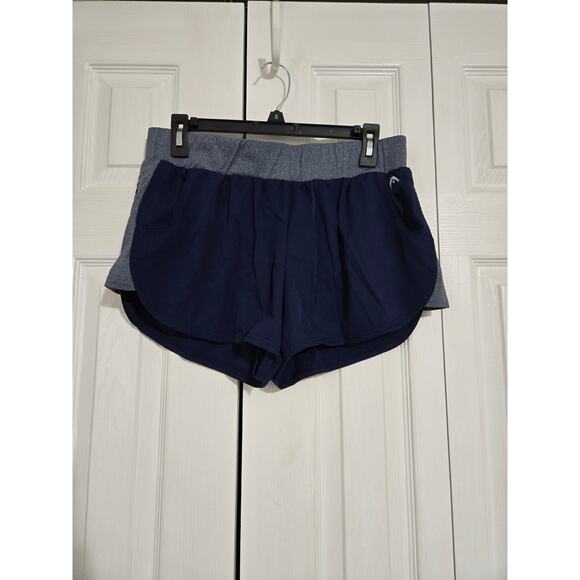 HEAD large women's navy blue athletic shorts with front pockets - Picture 1 of 8